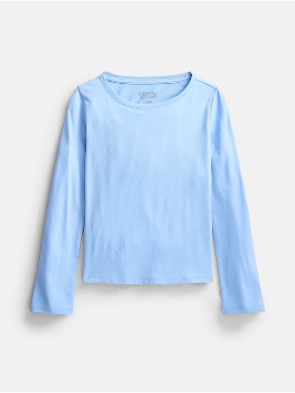 wonder nation Light Blue Long Sleeve Crewneck Top